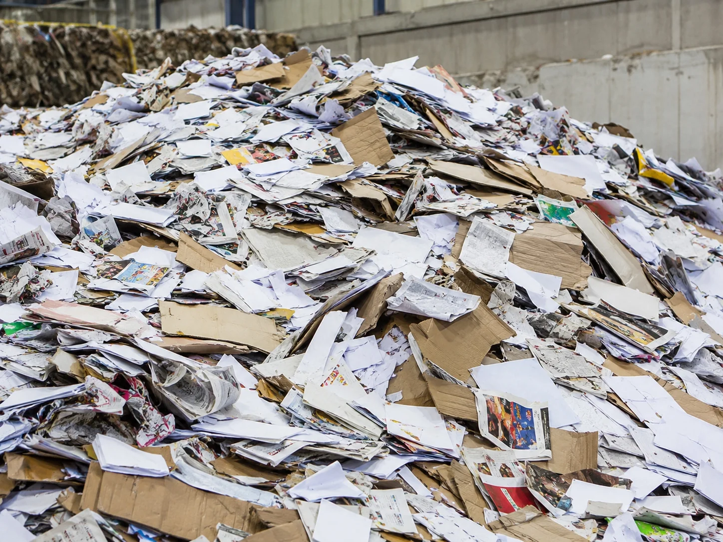 Mixed paper waste