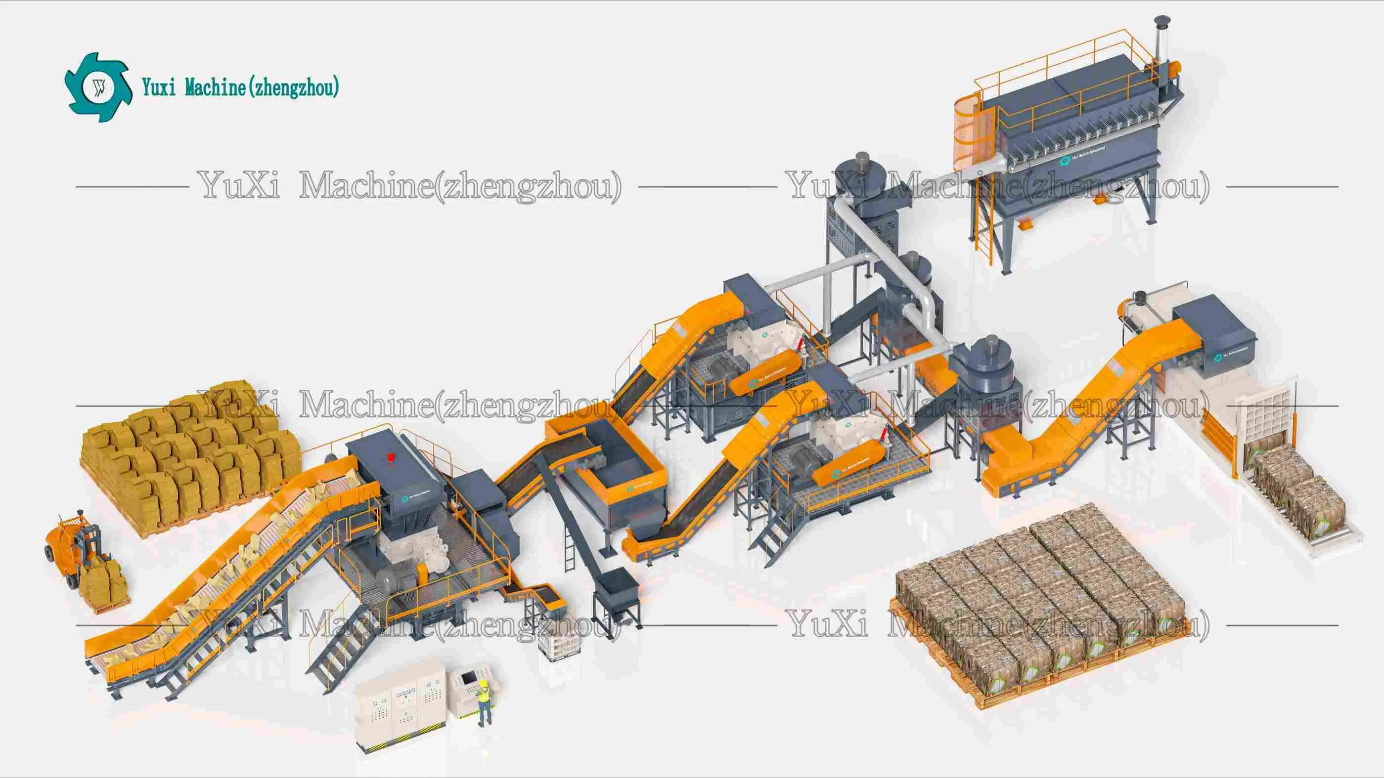 OCC recycling plant process flow chart